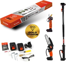 Altuna Kit de Poda a Batería de Titanio - Motosierra a Batería + Tijeras de Podar Eléctricas + Pértiga Telescópica Altuna Kit de Poda a Batería de Titanio - Motosierra a Batería + Tijeras de Podar Eléctricas + Pértiga Telescópica