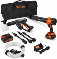 Pack Limpieza Coche, Moto y Bicicleta Altuna 21V: Hidrolimpiadora AH01 + Soplador AS01, 2 Baterías 4 Ah y Cargador Pack Limpieza Coche, Moto y Bicicleta Altuna 21V: Hidrolimpiadora AH01 + Soplador AS01, 2 Baterías 4 Ah y Cargador