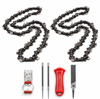 Pack motosierra: 2 cadenas Husqvarna SP33G .325 1,3 mm 64 eslabones + kit de afilado Husqvarna 4,8 mm