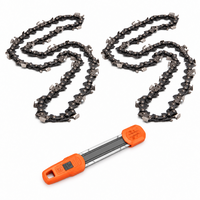 Pack motosierra: 2 cadenas Husqvarna S93G 3/8 bajo perfil 1,3 mm 52 eslabones + afilador 2 en 1 Husqvarna 4,0 mm