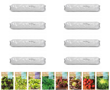 Pack ensaladas variadas para huerto urbano: 8 sacos + 8 sobres Rocalba