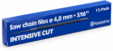 Limas redondas Husqvarna 4,8 mm para motosierra - Caja de 12 unidades