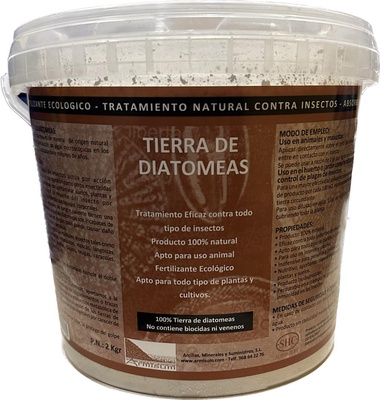 Tierra de Diatomea Cubo Micronizada 2 kg