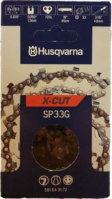 Cadena Motosierra Husqvarna Sp33g 325 0.50 72 Eslabones Cadena Motosierra Husqvarna Sp33g 325 0.50 72 Eslabones