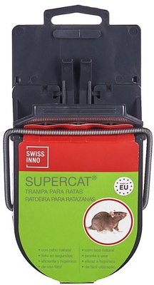 Trampa para ratas Supercat grande (Trampa de resorte, Plástico)