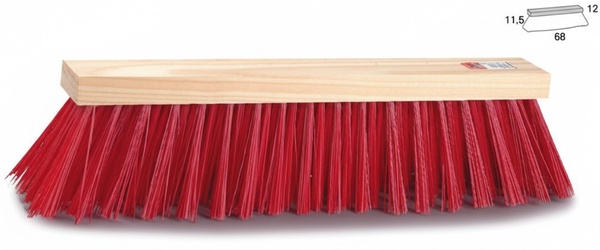 Cepillo Vikinga Barrendero 50 cm Plastik Rojo