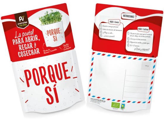 Postal Porque Si -germinados Mostaza