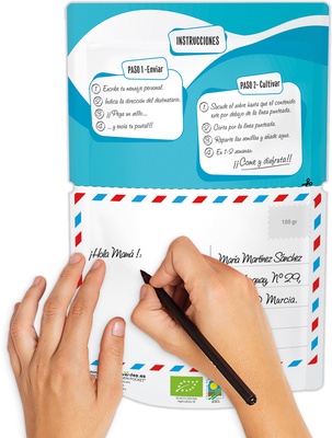 Postal  Enhorabuena -germinados Lombarda