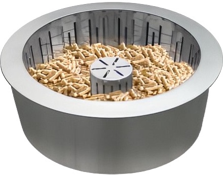 Quemador Pellet acero Inox Doble Capa C/cesta Recoge Cenizas Pb25
