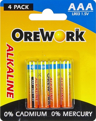 Pila Orework Alcalina Lr03 Bl 4 P(AAA)