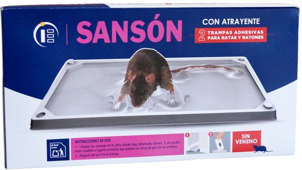 Sanson Trampa Ratas Adhesiva para Ratas y Ratones 2 ud Sanson Trampa Ratas Adhesiva para Ratas y Ratones 2 ud