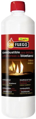 Ok Fuego Combustible Estufas y Chimeneas de Bioetanol 1l