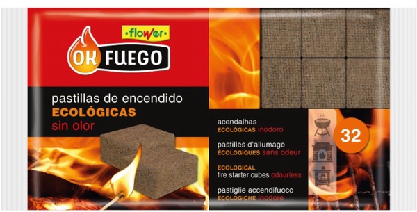 Caja de 24+8 Pastillas de Encendido Ok Fuego Ecologica Caja de 24+8 Pastillas de Encendido Ok Fuego Ecologica
