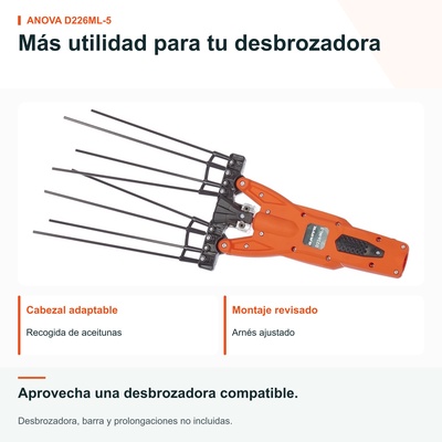 Cabezal vareador Anova D226ML-5 � 4+4 varillas de carbono � adaptador de 9 estr�as