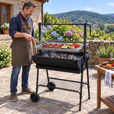 Barbacoa Santana Parrilla 100 cm con Ruedas