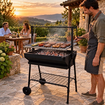 Barbacoa Santana Parrilla 100 cm con Ruedas