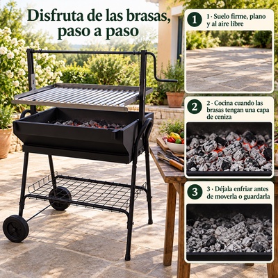 Barbacoa Santana Parrilla 100 cm con Ruedas