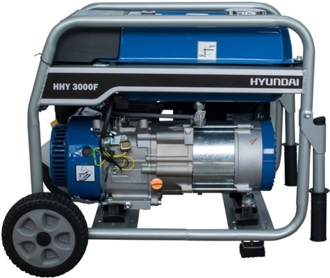 Generador El�ctrico Gasolina Monofasico con Ruedas Hyundai Hhy3000fk