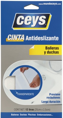 Tiras Antideslizante Bañera Transparente Ceys Tiras Antideslizante Bañera Transparente Ceys