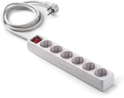 Base Multiple Regleta con Interruptor 6 Tomas T/t 3 m