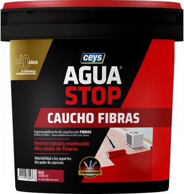 Aguastop Caucho Fibras Rojo 1 Kg Aguastop Caucho Fibras Rojo 1 Kg