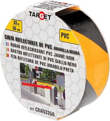 Cinta Reflectante Amarilla/Negra 33m x 50mm