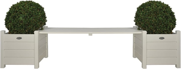 Banco con Jardineras Color Blanco Banco con Jardineras Color Blanco