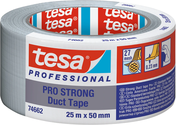 Cinta Americana Tesa Pro Gris 50mm 25 Metros