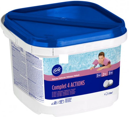 Cloro multifuncion 4 acciones pastillas 250g Gre 3KG