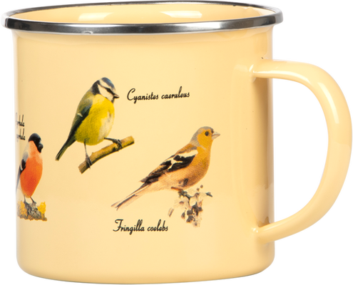 Taza Esmaltada Pajaros