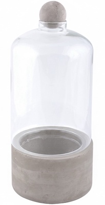 Botella Terrario Base Cemento L
