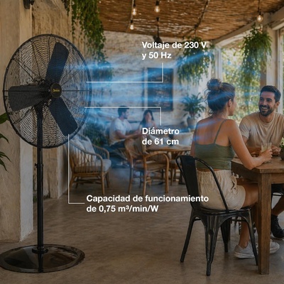 Ventilador Industrial Pie Garland Turbo 24P-V23 61cm