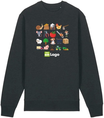 Sudadera Antracita Jaspeado Enlago Talla XXL