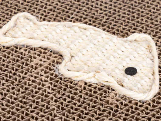 Rascador para Gatos Marron con Hierba