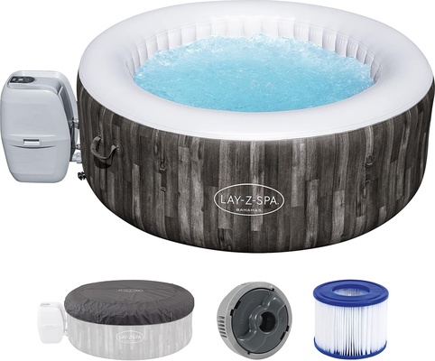 Spa Hinchable Lay-Z-Spa Bahamas | Jacuzzi Portátil Redondo 180x66 cm para 2-4 Personas Spa Hinchable Lay-Z-Spa Bahamas | Jacuzzi Portátil Redondo 180x66 cm para 2-4 Personas