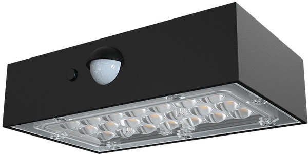 Aplique Led Solar 3W Negro