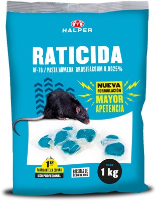 Raticida Pasta Humeda Halper BF-70 1 Kg Raticida Pasta Humeda Halper BF-70 1 Kg