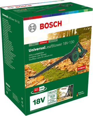 Soplador Bosch Universal Leaf Blower 18V-130 con Bateria 2.5 Ah y Cargador