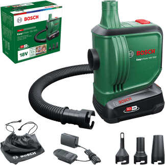 Bomba Aire Bosch Easy Inflate 18V-500 con Bateria 2,0 Ah y Cargador