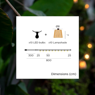 Guirnalda Luces Solar Okinawa Cable