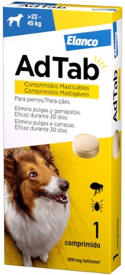 AdTab Comprimidos Masticables Antiparasitarios Perros 22 - 45 Kg