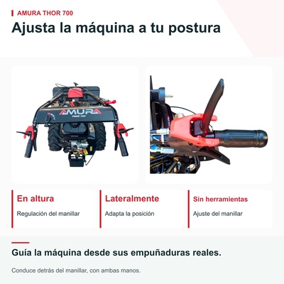 Desbrozadora de martillos Amura Thor 700 � 302 cc � 69 cm � arranque el�ctrico