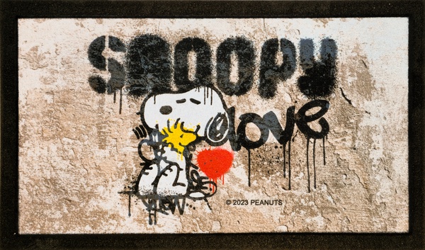 Felpudo Goma Peanuts Grafiti Love 40x68