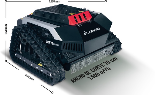 Robot Desbrozadora Control Remoto Arvipo DRM-70 Brushless