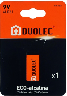 Pila Alcalina 6LR61 Duolec Pila Alcalina 6LR61 Duolec