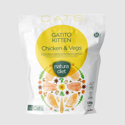 Pienso Gatos Kitten Natura Diet Chicken & Vegs 1,5 Kg