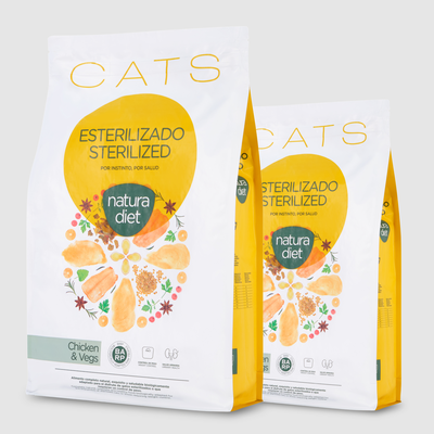 Pienso para Gatos Natura Diet Sterilized Chicken & Vegs 3 Kg