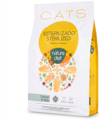 Pienso Gatos Natura Diet Cats Sterilized Chicken & Vegs 8 Kg