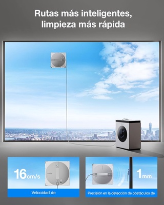 COVACS WINBOT W3 OMNI Robot Limpiacristales con Estaci�n Multifunci�n, Autolavado de Mopa, Limpieza Inteligente de Bordes, Atomizador Triple, Control v�a App, Protecci�n de 12 Fases