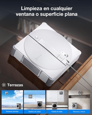 COVACS WINBOT W3 OMNI Robot Limpiacristales con Estaci�n Multifunci�n, Autolavado de Mopa, Limpieza Inteligente de Bordes, Atomizador Triple, Control v�a App, Protecci�n de 12 Fases